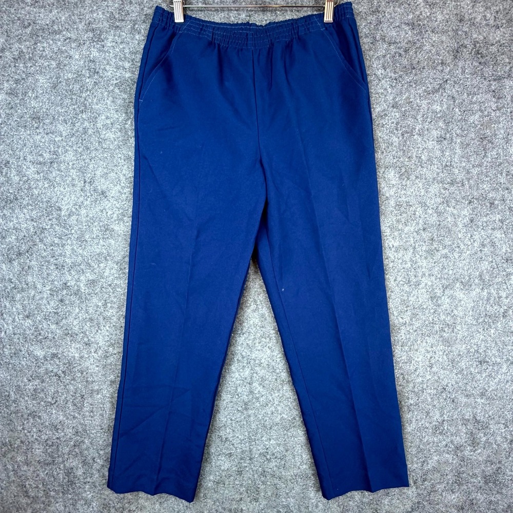 Blair Grandma Pants Womens 6PS Royal Blue Straight Leg Elastic Waist Pull On‎